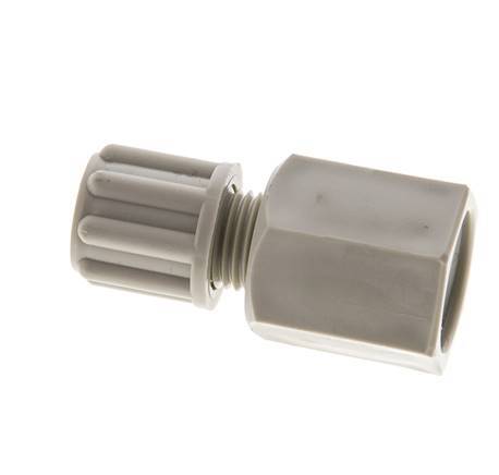 6x4mm & G1/4'' PP Straight Compression Fitting with Female Threads 10 bar