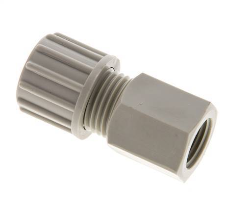 10x8mm & G1/4'' PP Straight Compression Fitting with Female Threads 10 bar