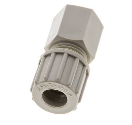 10x8mm & G1/4'' PP Straight Compression Fitting with Female Threads 10 bar