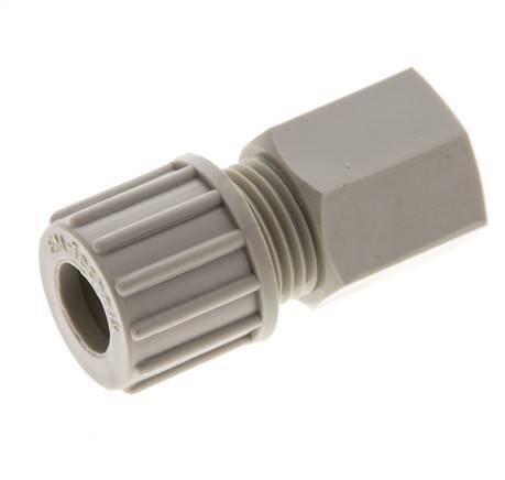 10x8mm & G1/4'' PP Straight Compression Fitting with Female Threads 10 bar