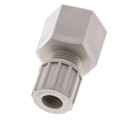 10x8mm & G1/2'' PP Straight Compression Fitting with Female Threads 10 bar