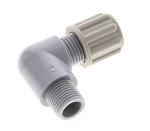 6x4mm & G1/8'' PA Elbow Compression Fitting with Male Threads 10 bar [5 Pieces]