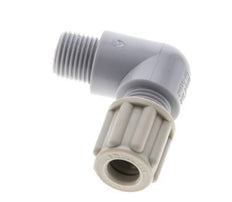 6x4mm & G1/8'' PA Elbow Compression Fitting with Male Threads 10 bar [5 Pieces]