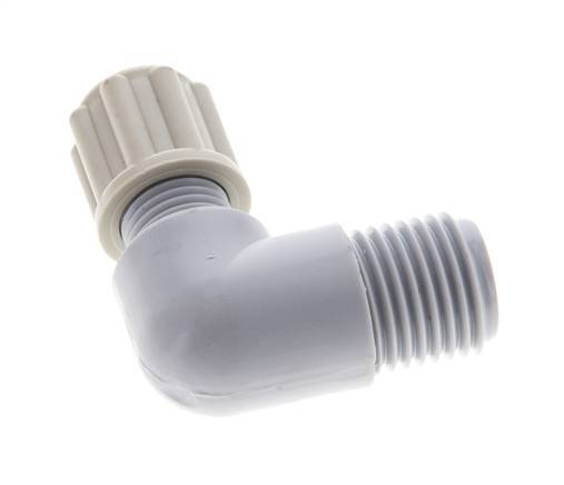 6x4mm & G1/4'' PA Elbow Compression Fitting with Male Threads 10 bar [2 Pieces]