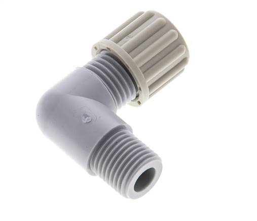 8x6mm & G1/4'' PA Elbow Compression Fitting with Male Threads 10 bar [2 Pieces]