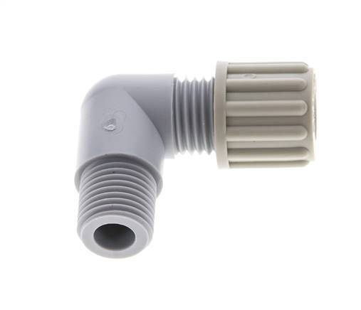 8x6mm & G1/4'' PA Elbow Compression Fitting with Male Threads 10 bar [2 Pieces]