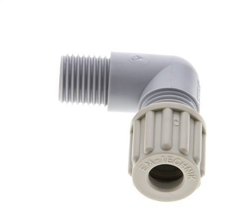 8x6mm & G1/4'' PA Elbow Compression Fitting with Male Threads 10 bar [2 Pieces]