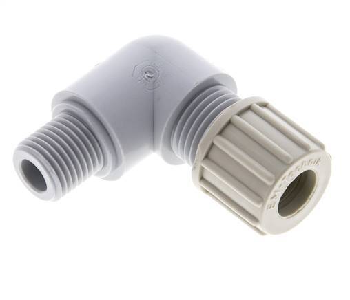10x8mm & G1/4'' PA Elbow Compression Fitting with Male Threads 10 bar