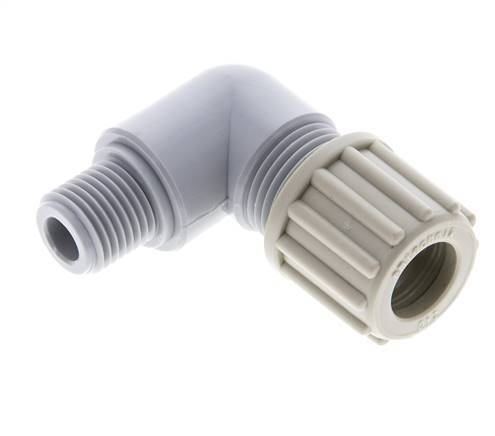 12x10mm & G1/4'' PA Elbow Compression Fitting with Male Threads 10 bar