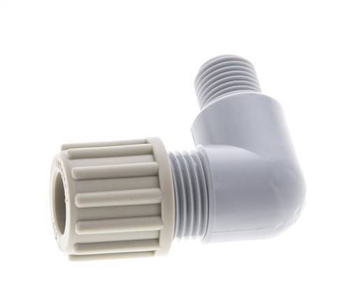 12x10mm & G1/4'' PA Elbow Compression Fitting with Male Threads 10 bar