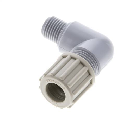 12x10mm & G1/4'' PA Elbow Compression Fitting with Male Threads 10 bar
