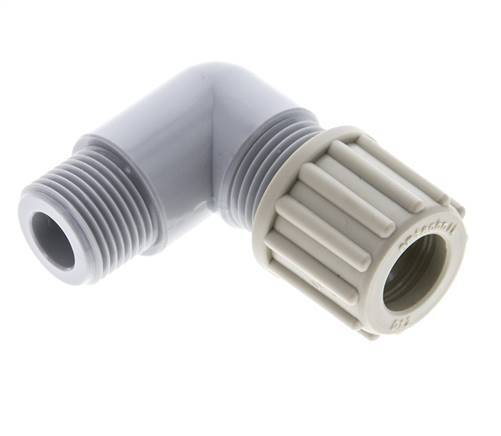 12x10mm & G3/8'' PA Elbow Compression Fitting with Male Threads 10 bar