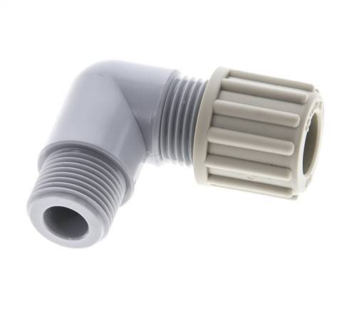 12x10mm & G3/8'' PA Elbow Compression Fitting with Male Threads 10 bar