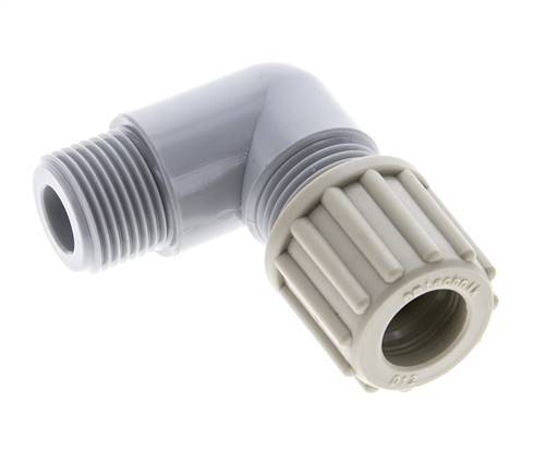 12x10mm & G3/8'' PA Elbow Compression Fitting with Male Threads 10 bar