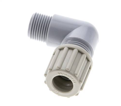 12x10mm & G3/8'' PA Elbow Compression Fitting with Male Threads 10 bar