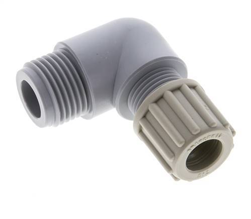 12x9mm & G1/2'' PA Elbow Compression Fitting with Male Threads 10 bar