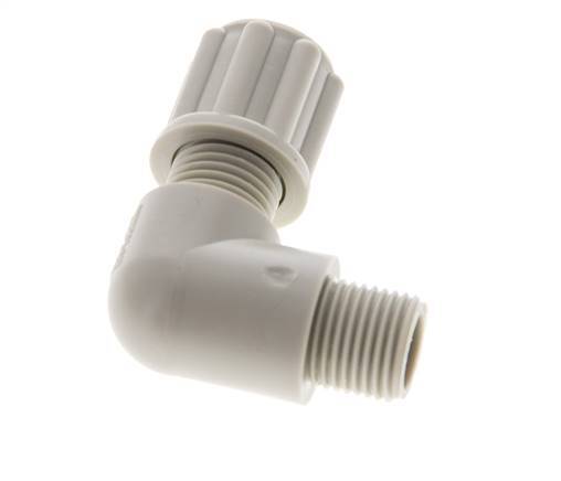 6x4mm & G1/8'' PP Elbow Compression Fitting with Male Threads 10 bar [2 Pieces]