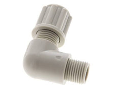 6x4mm & G1/8'' PP Elbow Compression Fitting with Male Threads 10 bar [2 Pieces]