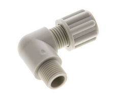 6x4mm & G1/8'' PP Elbow Compression Fitting with Male Threads 10 bar [2 Pieces]