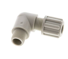 6x4mm & G1/8'' PP Elbow Compression Fitting with Male Threads 10 bar [2 Pieces]