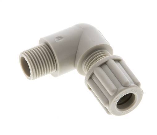 6x4mm & G1/8'' PP Elbow Compression Fitting with Male Threads 10 bar [2 Pieces]