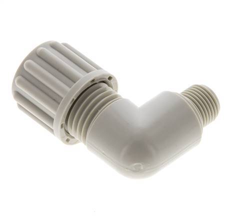 8x6mm & G1/8'' PP Elbow Compression Fitting with Male Threads 10 bar