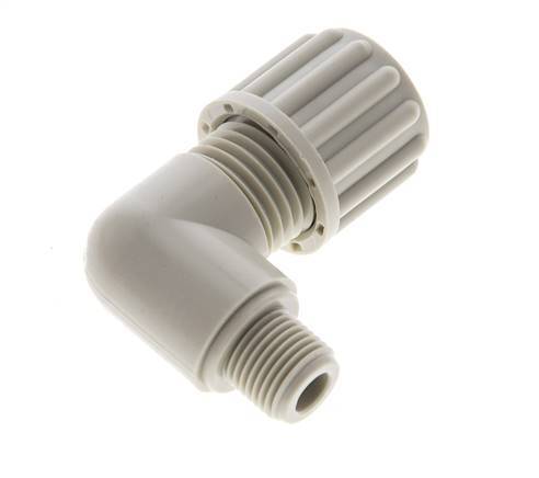 8x6mm & G1/8'' PP Elbow Compression Fitting with Male Threads 10 bar