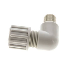 12x10mm & G1/4'' PP Elbow Compression Fitting with Male Threads 10 bar