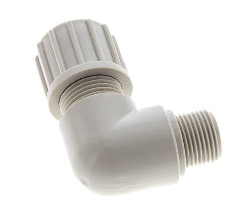 14x12mm & G3/8'' PP Elbow Compression Fitting with Male Threads 10 bar