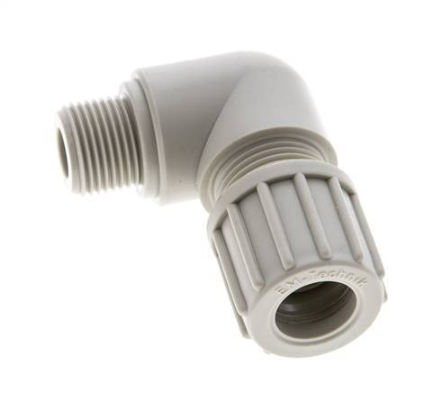 14x12mm & G3/8'' PP Elbow Compression Fitting with Male Threads 10 bar