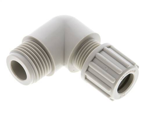12x9mm & G1/2'' PP Elbow Compression Fitting with Male Threads 10 bar