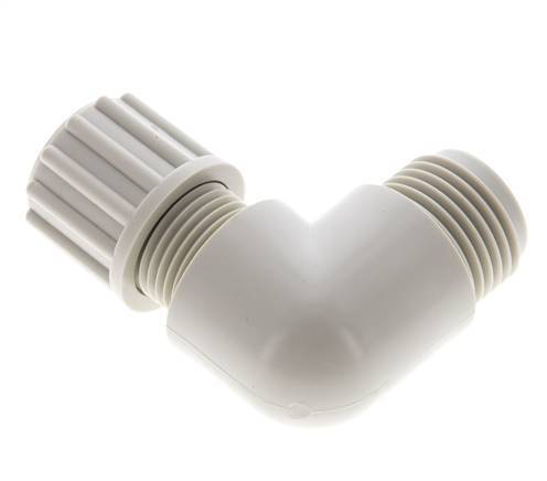 12x9mm & G1/2'' PP Elbow Compression Fitting with Male Threads 10 bar
