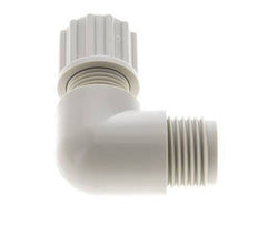 12x10mm & G1/4'' PVDF Elbow Compression Fitting with Male Threads 10 bar