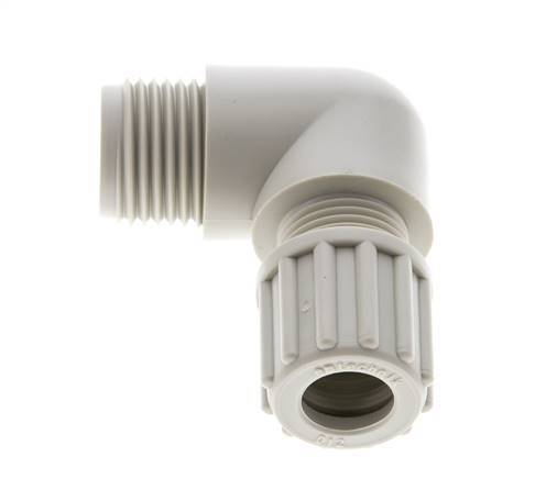 12x9mm & G1/2'' PP Elbow Compression Fitting with Male Threads 10 bar