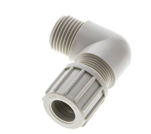 6x4mm & G1/4'' PVDF Elbow Compression Fitting with Male Threads 10 bar