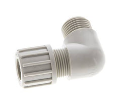 12x10mm & G1/4'' PVDF Elbow Compression Fitting with Male Threads 10 bar