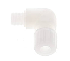 12x10mm & G1/4'' PVDF Elbow Compression Fitting with Male Threads 10 bar