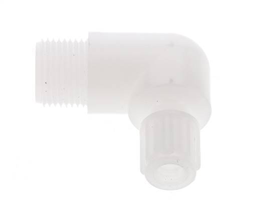 10x8mm & G3/8'' PVDF Elbow Compression Fitting with Male Threads 10 bar