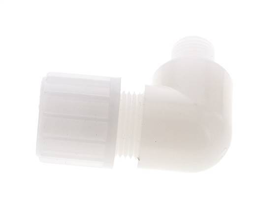 10x8mm & G3/8'' PVDF Elbow Compression Fitting with Male Threads 10 bar