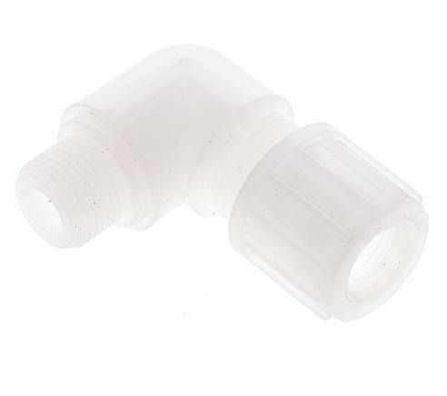 14x12mm & G3/8'' PVDF Elbow Compression Fitting with Male Threads 10 bar