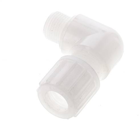 14x12mm & G3/8'' PVDF Elbow Compression Fitting with Male Threads 10 bar
