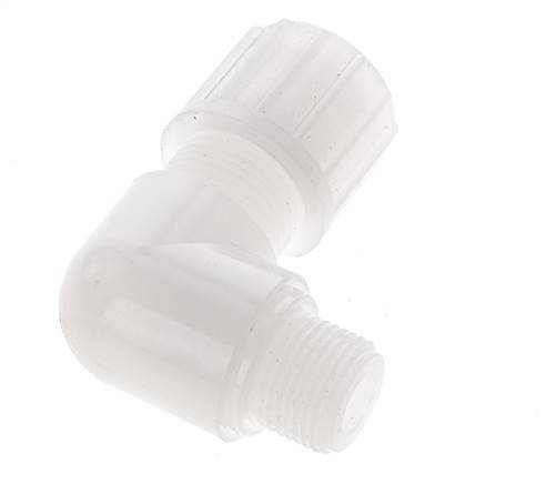 14x12mm & G3/8'' PVDF Elbow Compression Fitting with Male Threads 10 bar