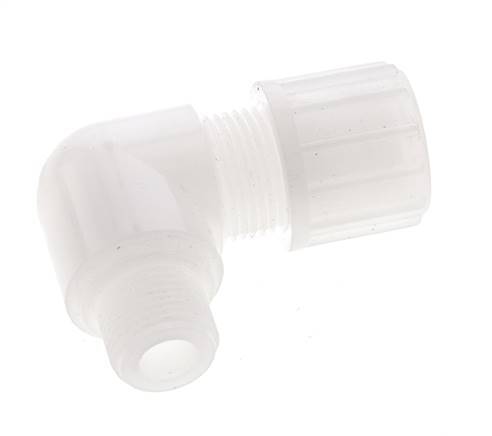 14x12mm & G3/8'' PVDF Elbow Compression Fitting with Male Threads 10 bar
