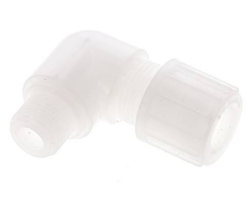 14x12mm & G3/8'' PVDF Elbow Compression Fitting with Male Threads 10 bar