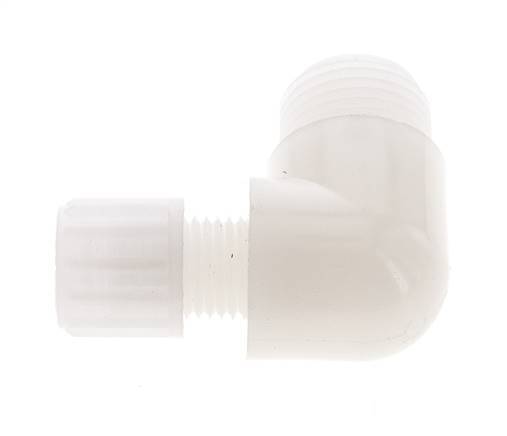 8x6mm & G1/2'' PVDF Elbow Compression Fitting with Male Threads 10 bar