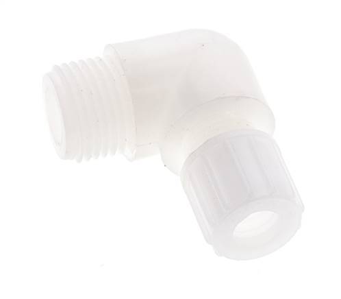 10x8mm & G1/2'' PVDF Elbow Compression Fitting with Male Threads 10 bar