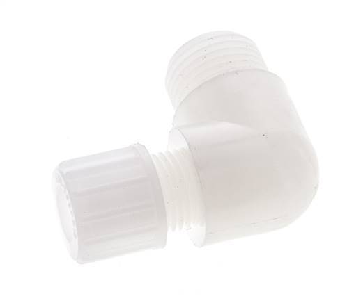 10x8mm & G1/2'' PVDF Elbow Compression Fitting with Male Threads 10 bar