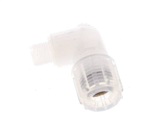 8x6mm & G1/8'' PFA Elbow Cutting Fitting with Male Threads 10 bar