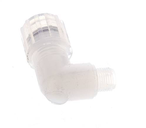 8x6mm & G1/8'' PFA Elbow Cutting Fitting with Male Threads 10 bar