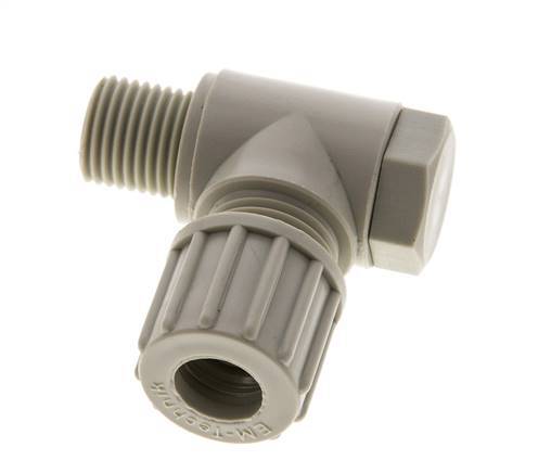 Accesorio de compresión codo PP 10x8mm & G1/4'' con rosca macho con perno banjo 10 bar